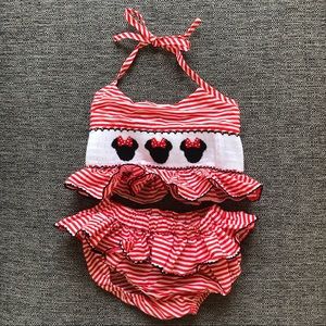 Smocked Minnie Mouse Swimsuit